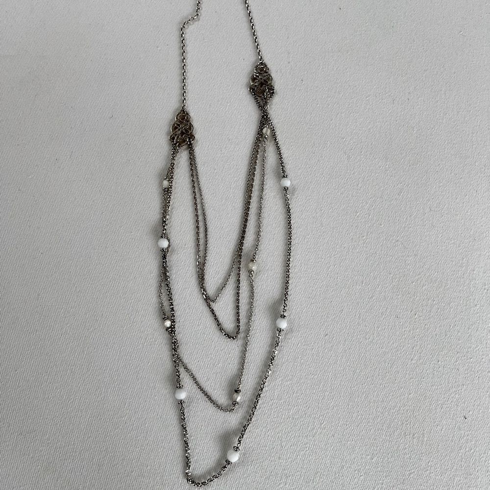Brighton silver long necklace.